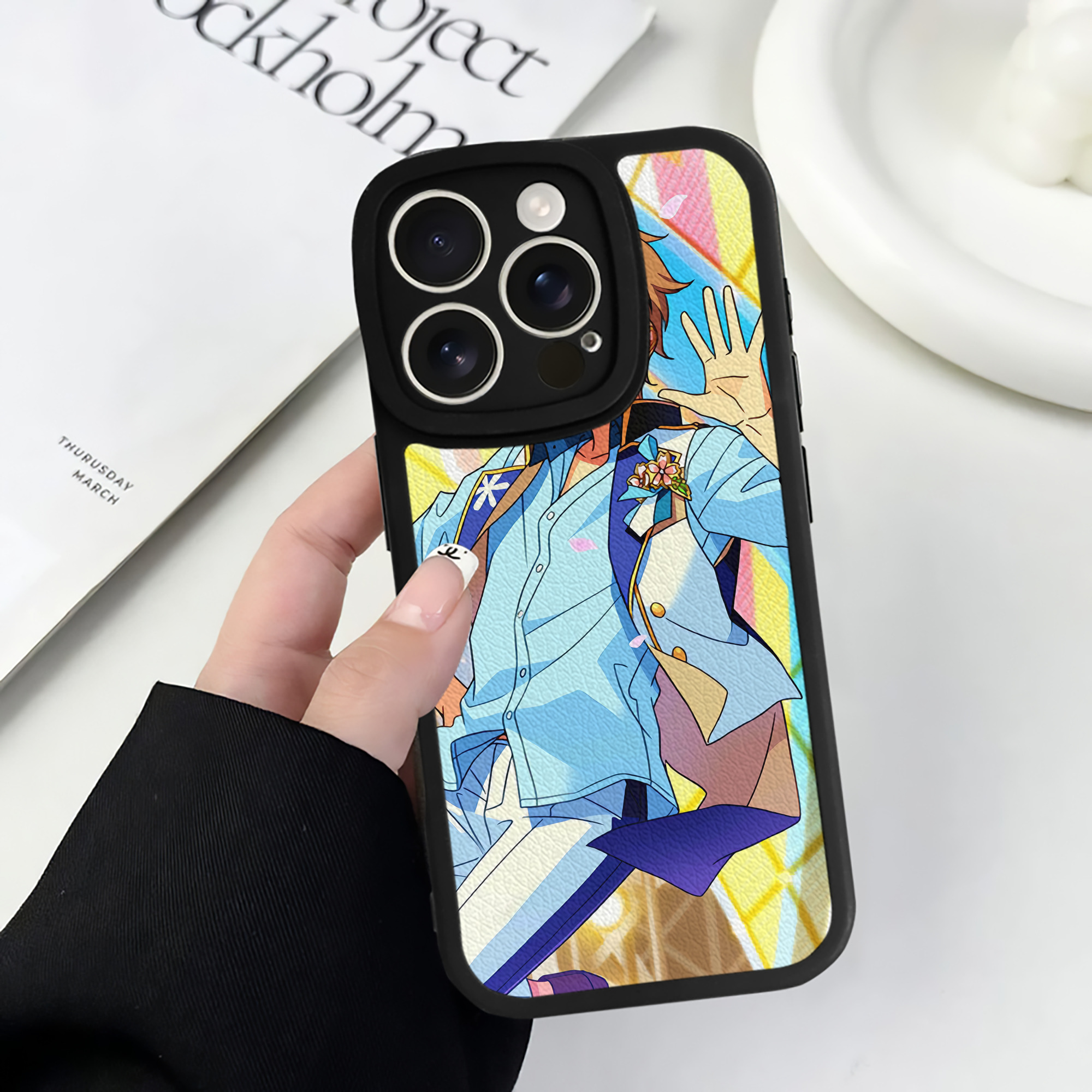 （画像用） あんさんぶるスターズ! Ensemble Stars 【iPhone 16シリーズ対応】シリコンスマホケース（レザー調） 材質：シリコン
